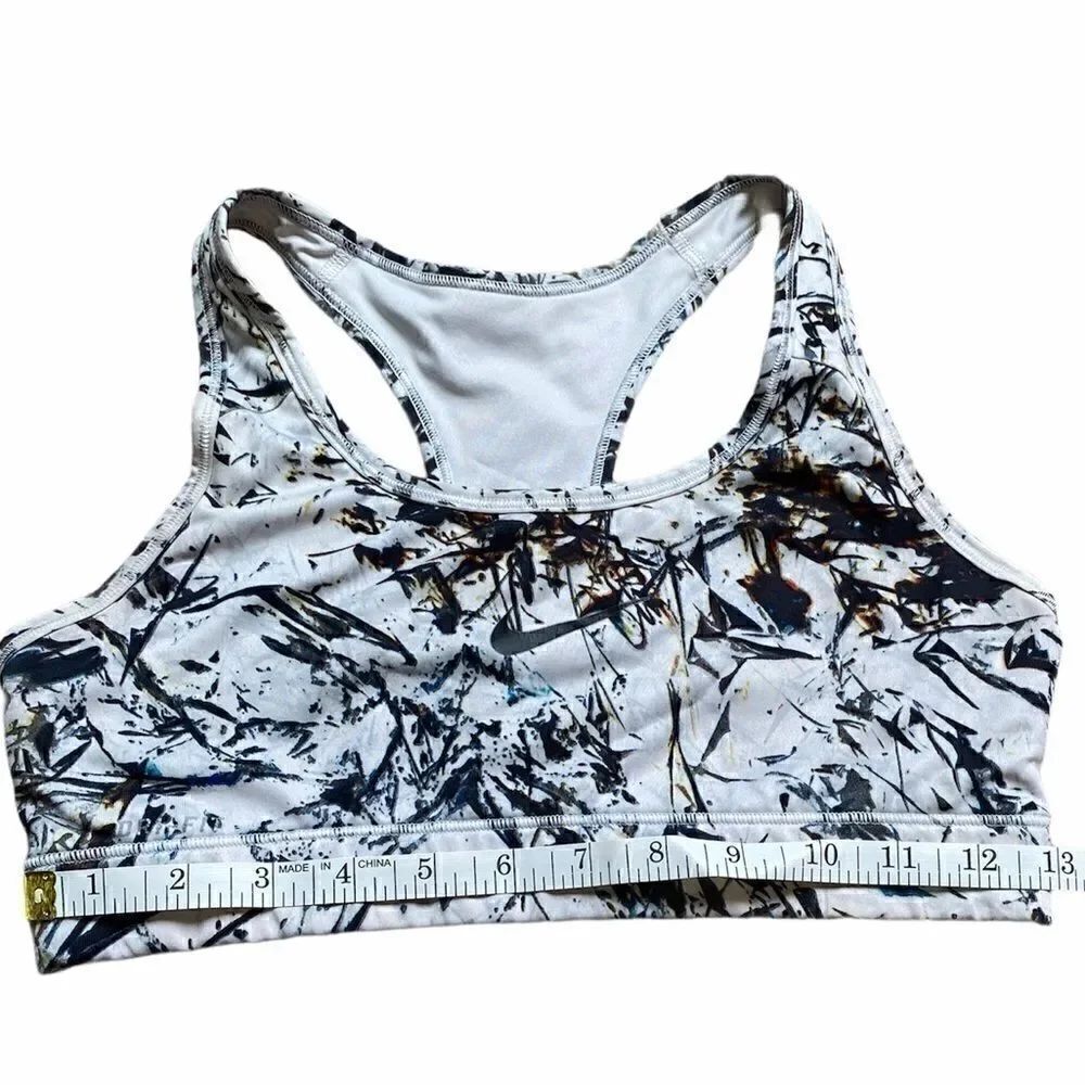 Woman's Nike Dri-Fit White Black Sports Bra XS